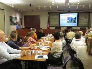 Port Project Development Manager Alan Hargrave provides an update on current construction projects during the July 9 Tenant Breakfast